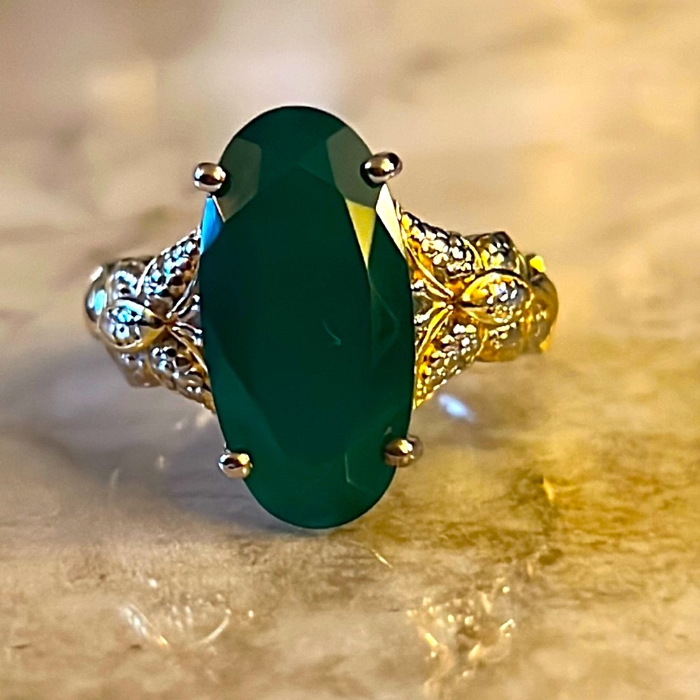 🦋Green Onyx Butterfly Ring
